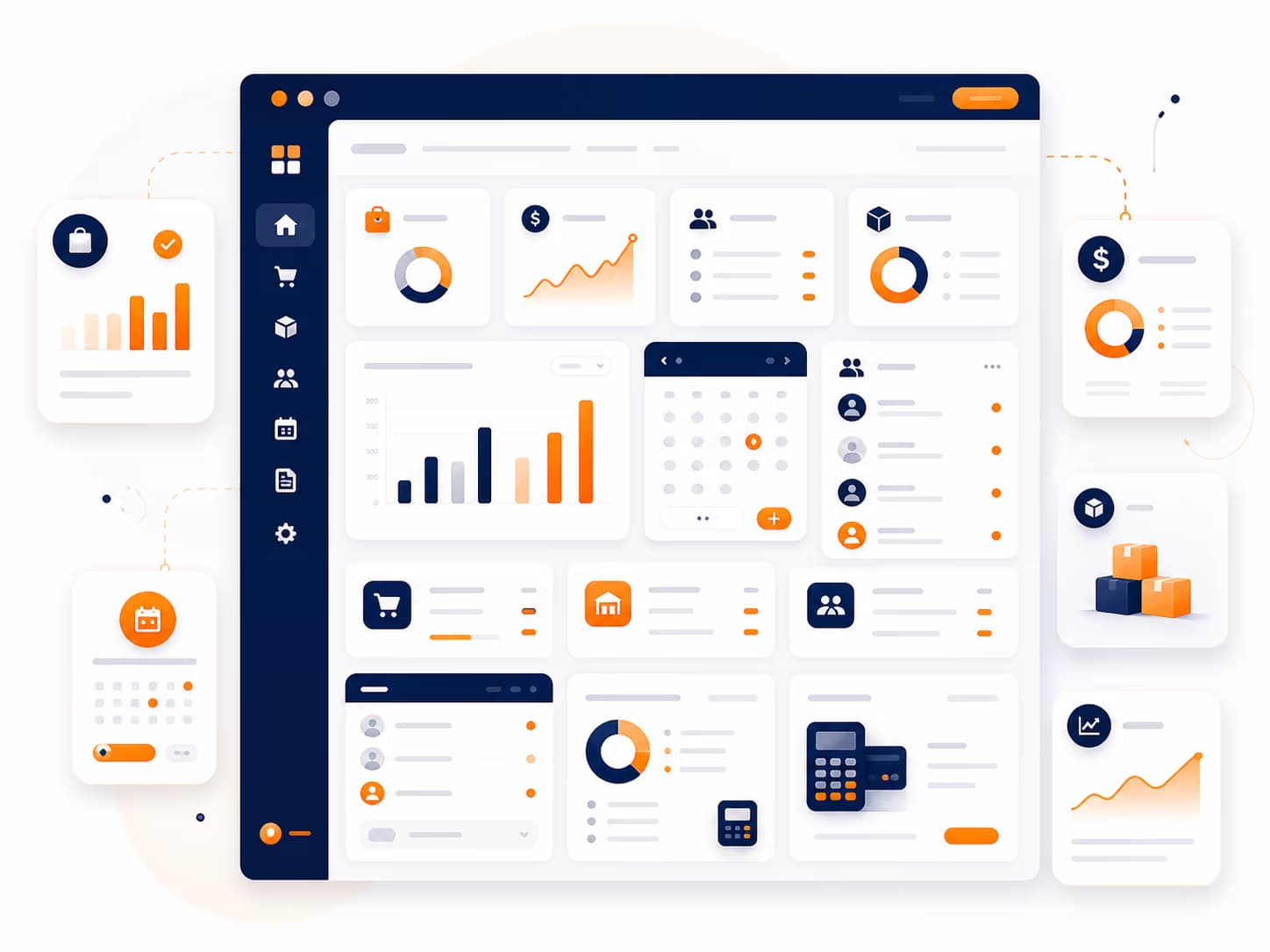 Dashboard aplikasi custom bisnis